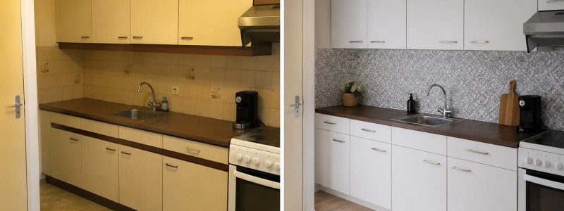 Plaktegels en tegelstickers voor de keuken afbeelding