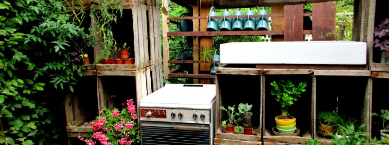 DIY buitenkeuken maken van steigerhout afbeelding