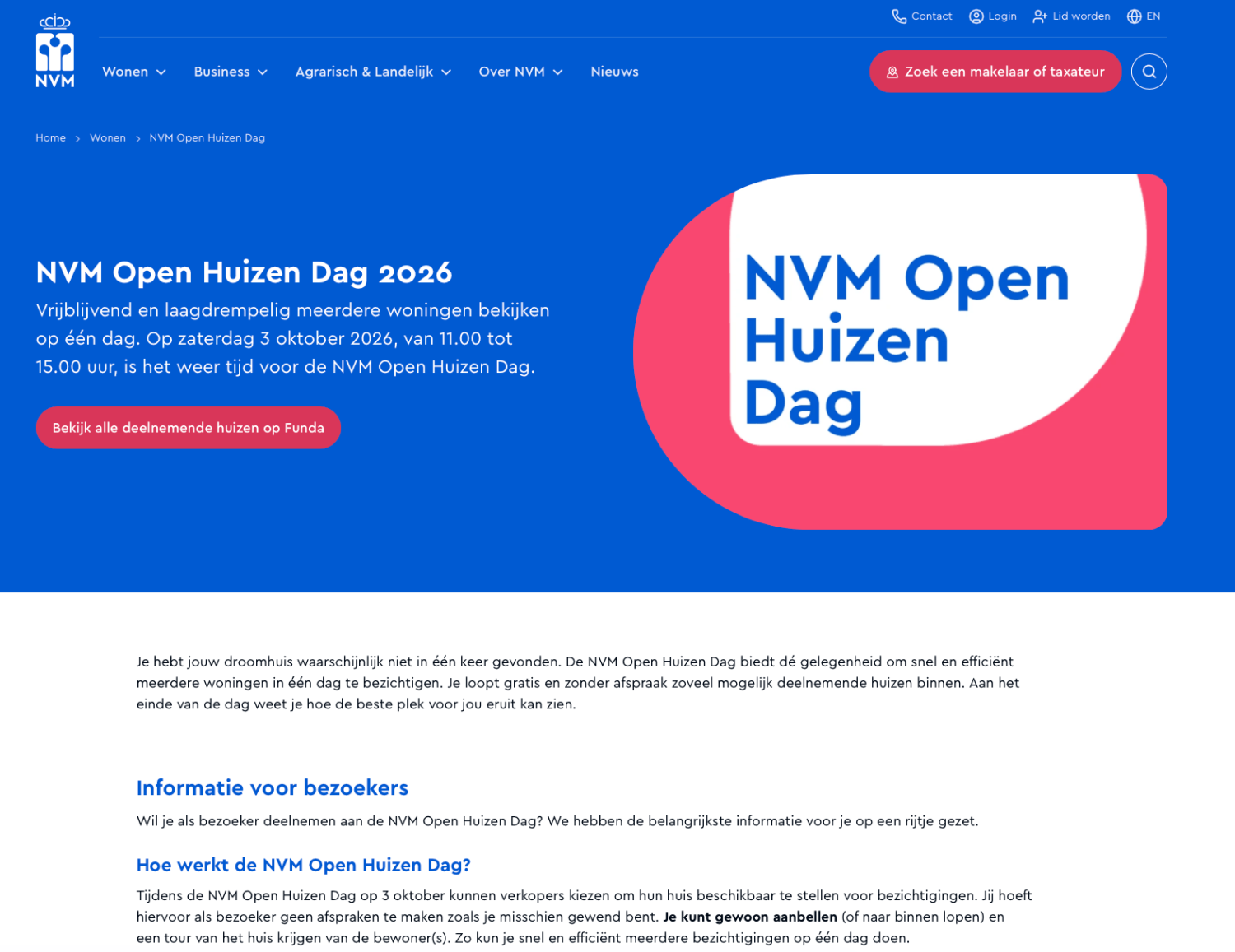 NVM Open Huizen Dag poster: waar vind je die? afbeelding