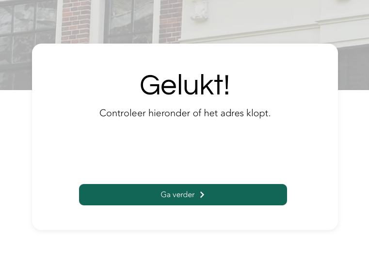 Adres invoeren / check