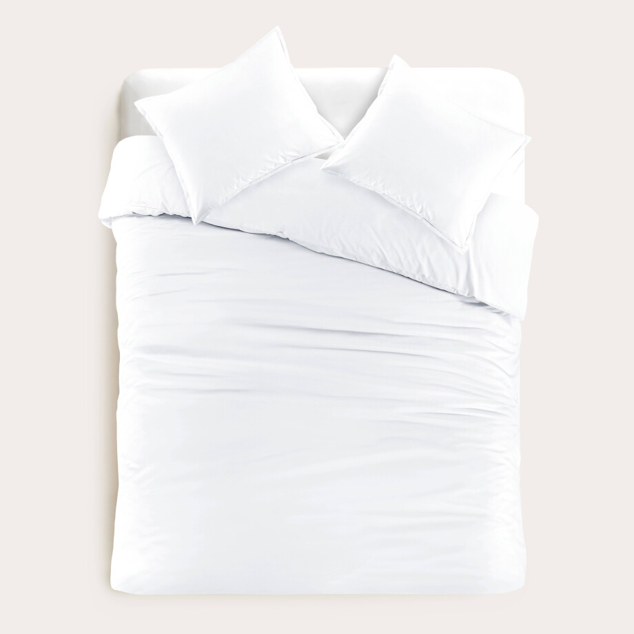 Studio LIVIT perkal katoenen dekbedovertrek lits-jumeaux wit (240x220 cm) afbeelding 