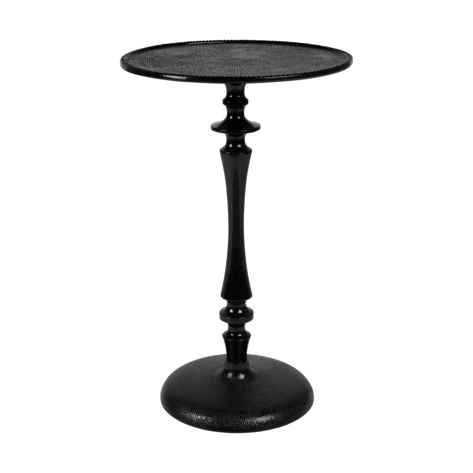 Dutchbone Ronde Bijzettafel 'Odessa' Epoxy, 36cm, kleur Zwart afbeelding 