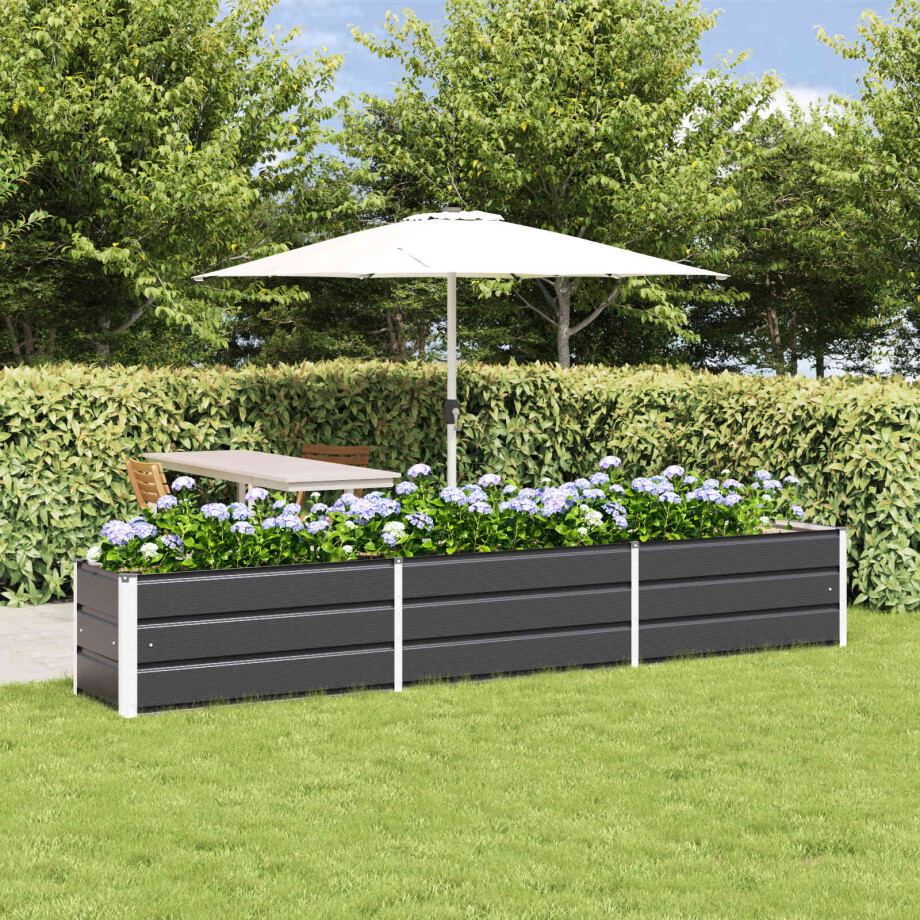 vidaXL Plantenbak Antraciet 480 x 50 x 45 cm Gegalvaniseerd staal afbeelding 1