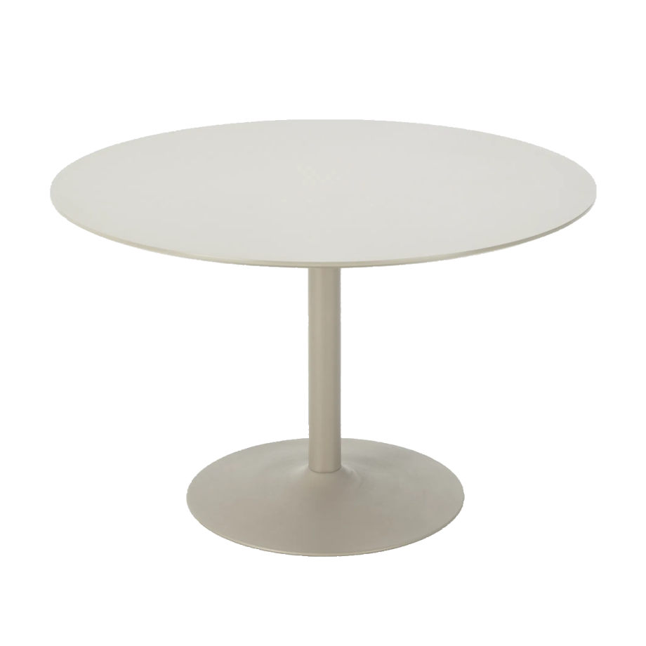 Richie houten eettafel beige - metalen onderstel - Ø120 cm Richie houten eettafel beige - metalen onderstel - Ø120 cm afbeelding 1