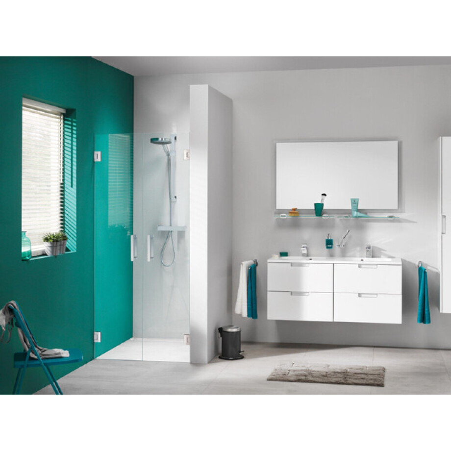 Sealskin I AM Pendeldeuren 90x200cm voor een nis Chroom zilver hoogglans 8mm helder glas met antikalk CIK300906335100 afbeelding 1