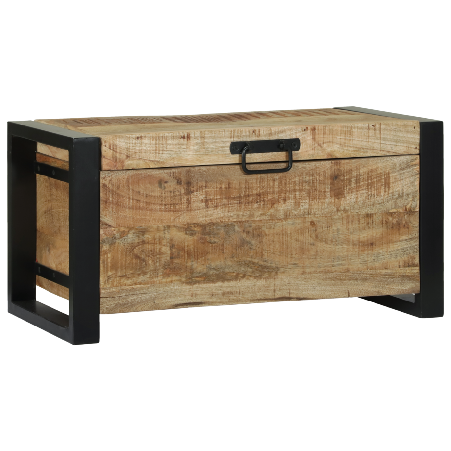 vidaXL Opbergkisten 60x30x30cm van Massief Mangohout en Metaal afbeelding 1