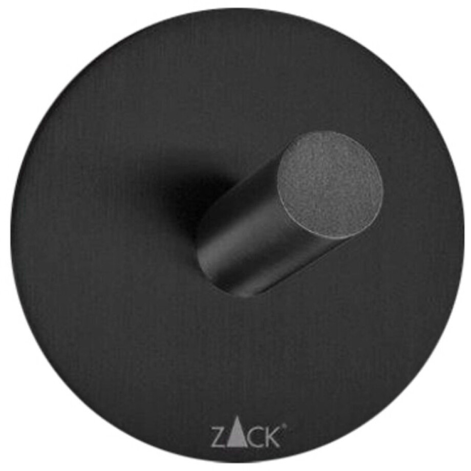 Zack Peco handdoekhaak 5.5x5.5cm rond zelfklevend Mat Zwart 40447 afbeelding 1