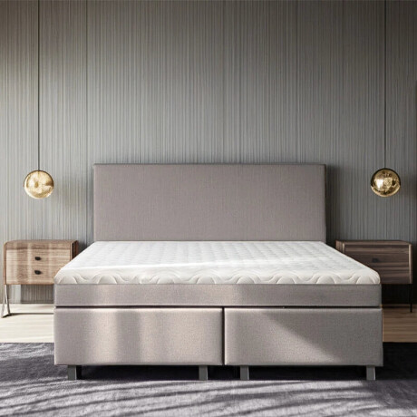 2-Persoons Boxspring Julia Relax - Beige - Beige 160x220 Cm - Pocketvering - Inclusief Topper - Dekbed-Discounter.nl
