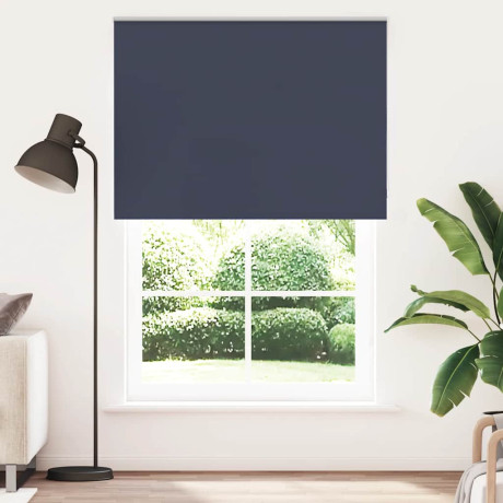 vidaXL Rolgordijn verduisterend 145x210 cm stofbreedte 141,6 cm blauw afbeelding2 - 1