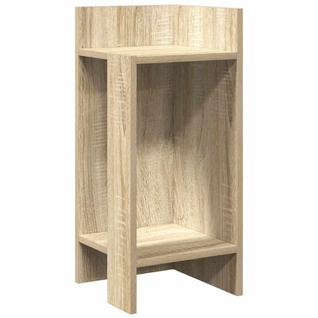 vidaXL Bijzettafeltje met plank 25,5x27x60 cm sonoma eikenkleurig afbeelding2 - 1