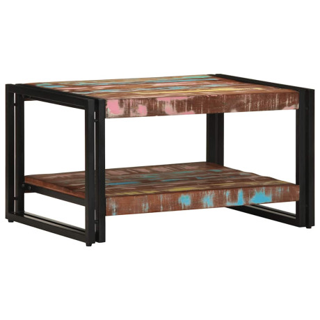 vidaXL Salontafel 70x50x38 cm massief gerecycled hout meerkleurig afbeelding2 - 1