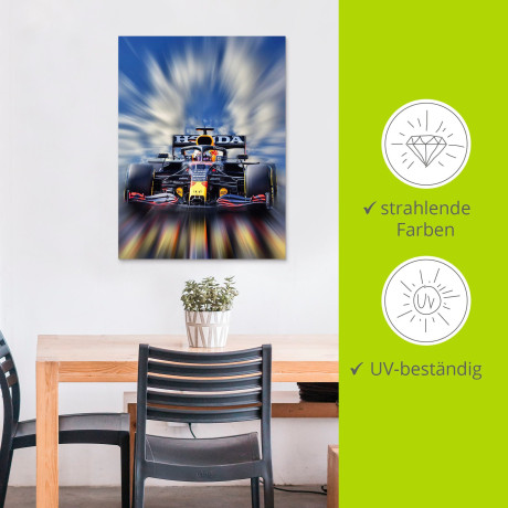 Artland Artprint Max Verstappen - wereldkampioen Formule 1 als artprint van aluminium, artprint voor buiten, artprint op linnen, poster, muursticker afbeelding2 - 1