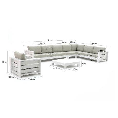 Bellagio Avolo hoek loungeset 5-delig rechts - Laagste prijsgarantie! afbeelding2 - 1