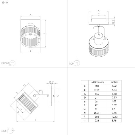 EGLO Plafondlamp TURROCK Plafondlamp in grijs en zwart van staal - excl. E27 - 28W (1 stuk) afbeelding2 - 1