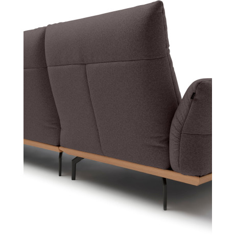 Hülsta Sofa Hoekbank Hs.460 Sokkel in eiken, onderstel in umbra grijs, breedte 338 cm afbeelding2 - 1