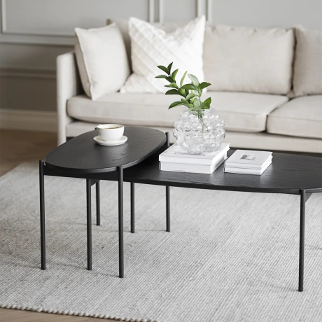 Skye houten salontafel zwart - 120 x 60 cm afbeelding2 - 1