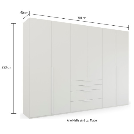 rauch Draaideurkast Purisma met glazen front, laden en vele accessoires, met soft-closetechniek afbeelding2 - 1
