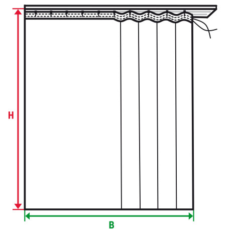 VHG Gordijn Rustika Decoratie structuur, polyester, onderhoudsvriendelijk, op maat (1 stuk) afbeelding2 - 1