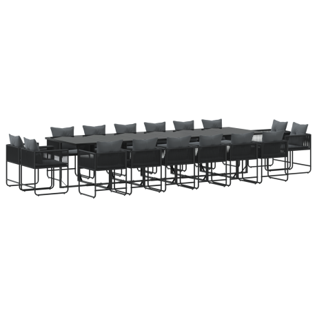 vidaXL 22-delige tuinset met kussens van staal en poly rattan afbeelding2 - 1