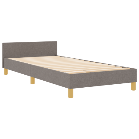 vidaXL Bedframe stof taupe 100x200 cm afbeelding2 - 1