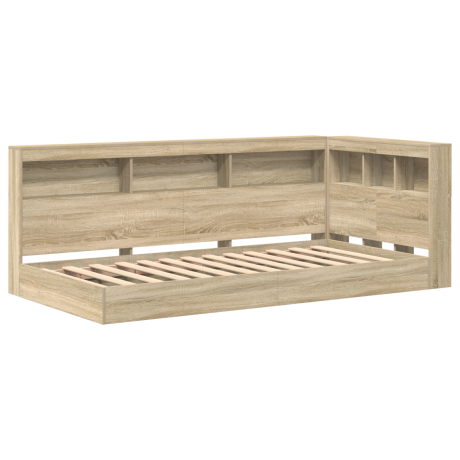 vidaXL Boekenkast Bed Sonoma Eiken 75x190 cm Gemaakt van Geengineerd Hout afbeelding2 - 1