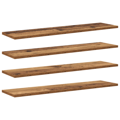 vidaXL Boekenplank Bord 4 pcs Bruin 100 x 40 x 1.5cm Spaanplaat afbeelding2 - 1