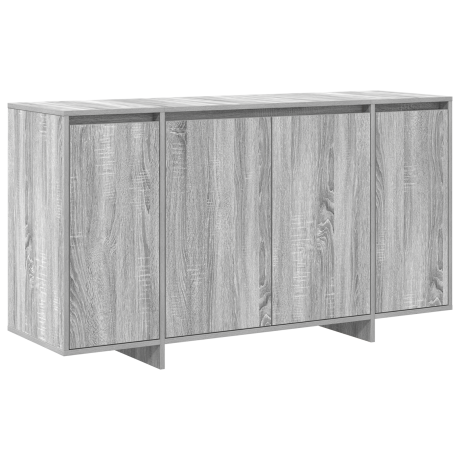 vidaXL Dressoir Grijs Sonoma 135x41x75 cm Kunststof afbeelding2 - 1
