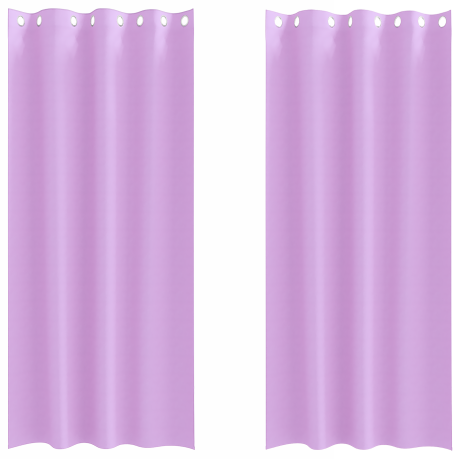 vidaXL Gordijnen met gordijnen 2 pcs Paars 260 x 140 cm Polyester afbeelding2 - 1