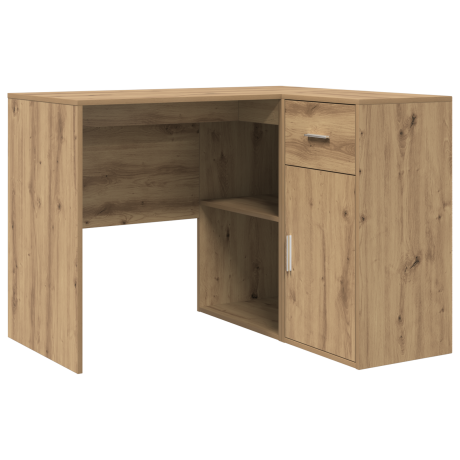 vidaXL Hoekbureau Artisan Eiken 102x88x75 cm Gelaagd Hout afbeelding2 - 1