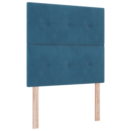 vidaXL Hoofdbord met LED 80 cm fluweel donkerblauw afbeelding2 - 1