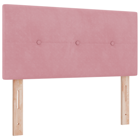 vidaXL Hoofdbord met LED en knopen 80 cm fluweel roze afbeelding2 - 1