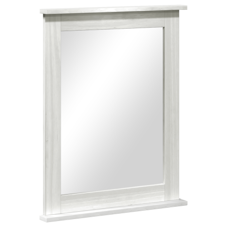 vidaXL Spiegel met spiegel Wit 55.5 x 5 x 70 cm Massief grenenhout afbeelding2 - 1