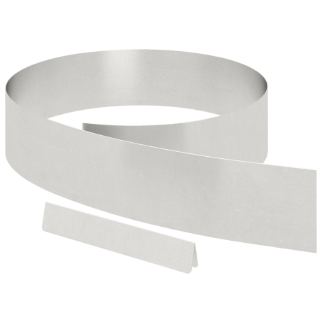 vidaXL Tuin Grasperkafwerking 4 pcs Zilver 450 x 15 cm Roestvrij staal afbeelding2 - 1