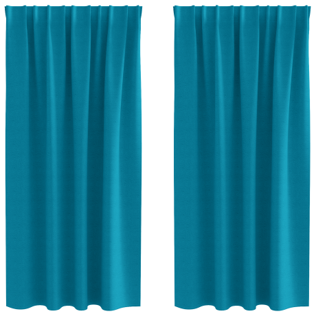 vidaXL Verduisterende gordijnen 2 pcs Turquoise 175 x 140 cm Polyester afbeelding2 - 1
