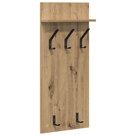 vidaXL Wandgemonteerde kapstok artisanaal eikenkleurig 90 x 40 x 10 cm afbeelding2 - 1