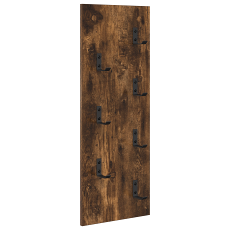 vidaXL Wandgemonteerde kapstok Gerookt eiken 30 x 1.5 x 80 cm afbeelding2 - 1