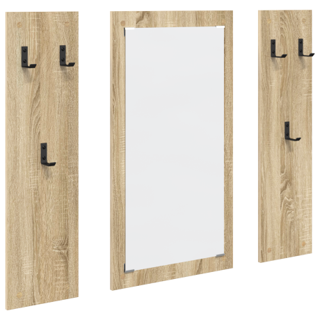 vidaXL Wandgemonteerde kapstok Sonoma eiken 96 x 1.5 x 90 cm afbeelding2 - 1