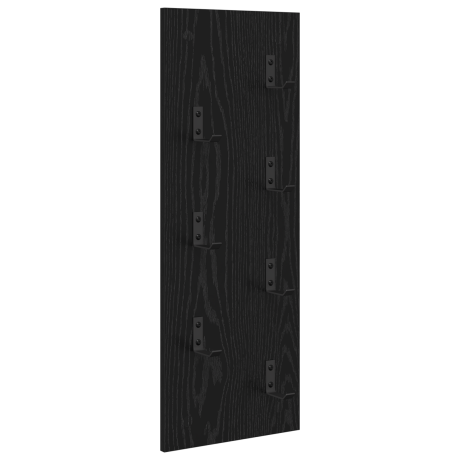 vidaXL Wandgemonteerde kapstok Zwart eiken 30 x 1.5 x 80 cm afbeelding2 - 1