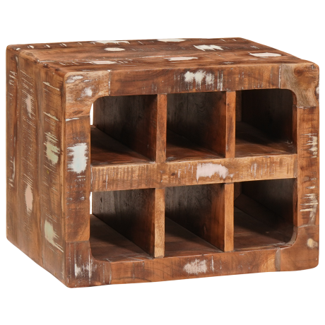 vidaXL Wijnrek Bruin 44 x 30 x 35 cm Massief gerecycled hout afbeelding2 - 1