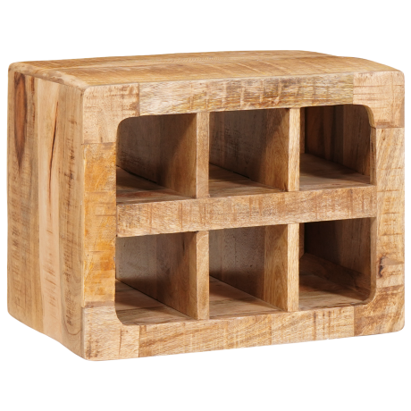 vidaXL Wijnrek met opslag Bruin 44 x 30 x 35 cm Massief mango hout afbeelding2 - 1
