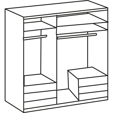 Wimex Kledingkast Niveau met laden afbeelding2 - 1