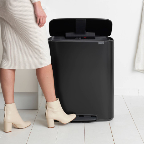 Brabantia Bo Prullenbak - 2 x 30 l - Matt Black afbeelding3 - 1