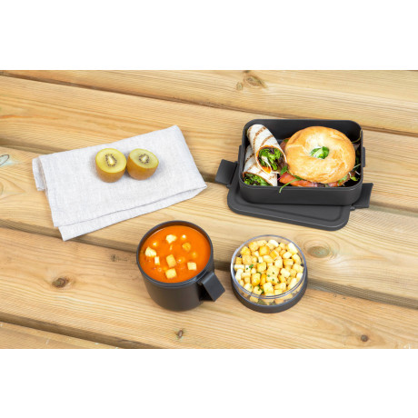 Brabantia Make & Take Lunchset - 2-delig - Kunststof - Dark Grey afbeelding3 - 1