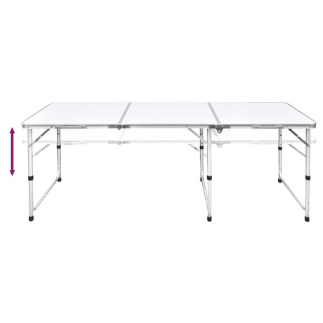 vidaXL Campingtafel inklapbaar en verstelbaar in hoogte aluminium 180 x 60 cm afbeelding3 - 1