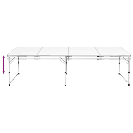 vidaXL Campingtafel inklapbaar en verstelbaar 240x60 cm aluminium afbeelding3 - 1