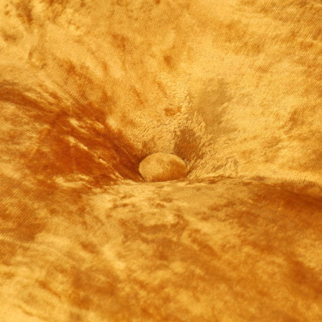 vidaXL Poef rond 40x20 cm fluweel mosterdkleurig afbeelding3 - 1