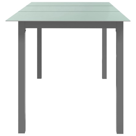 vidaXL Tuintafel 150x90x74 cm aluminium en glas lichtgrijs afbeelding3 - 1