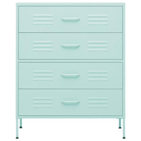 vidaXL Ladekast 80x35x101,5 cm staal mintkleurig afbeelding3 - 1