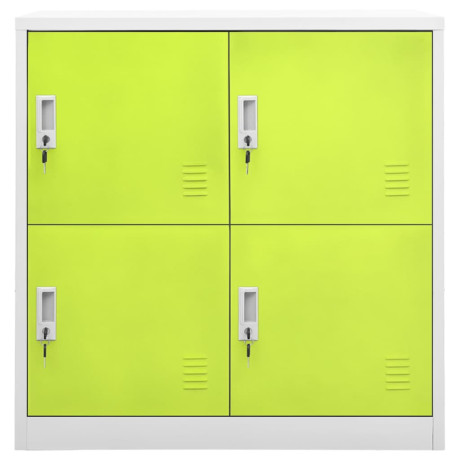 vidaXL Lockerkasten 2 st 90x45x92,5 cm staal lichtgrijs en groen afbeelding3 - 1