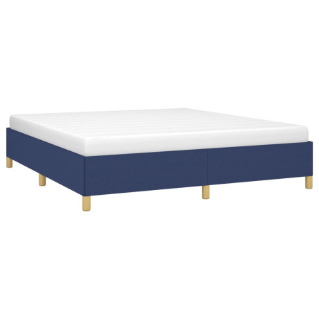 vidaXL Bedframe zonder matras stof blauw 160x200 cm afbeelding3 - 1